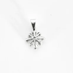 Pendentif Flocon or blanc diamants