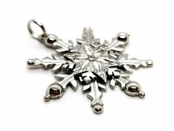 Pendentif Flocon Or blanc Diamant