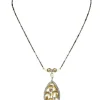 Pendentif floral Art Nouveau or et perles fines