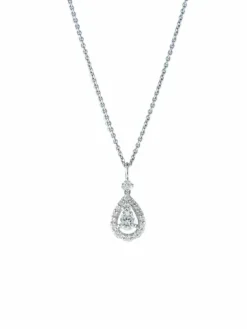 PENDENTIF FORME GOUTTE DIAMANTS