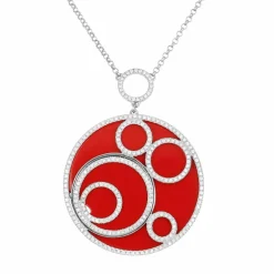 Pendentif Fulvio Mello Circle Or blanc