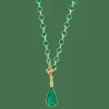 Pendentif goutte émeraude