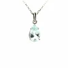 Pendentif Goutte or blanc quartz