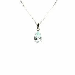 Pendentif Goutte or blanc quartz