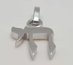 Pendentif Hai "la vie" en Or blanc