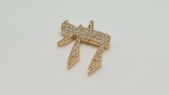 Pendentif HAI LA VIE en Or jaune, Diamants