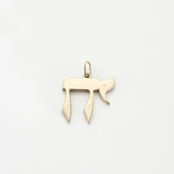 Pendentif Hai or blanc paladié 18 carats