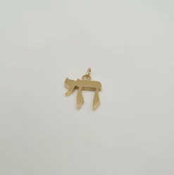 Pendentif "hai" or jaune