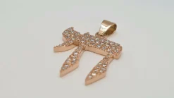 Pendentif HAI-La Vie en Or Rose, diamants