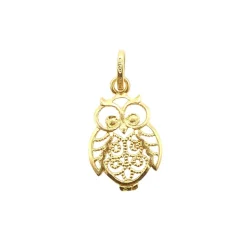pendentif hibou en or jaune