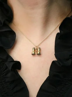 Pendentif jumelles or jaune