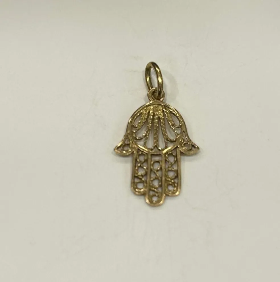 Pendentif khomsa or jaune