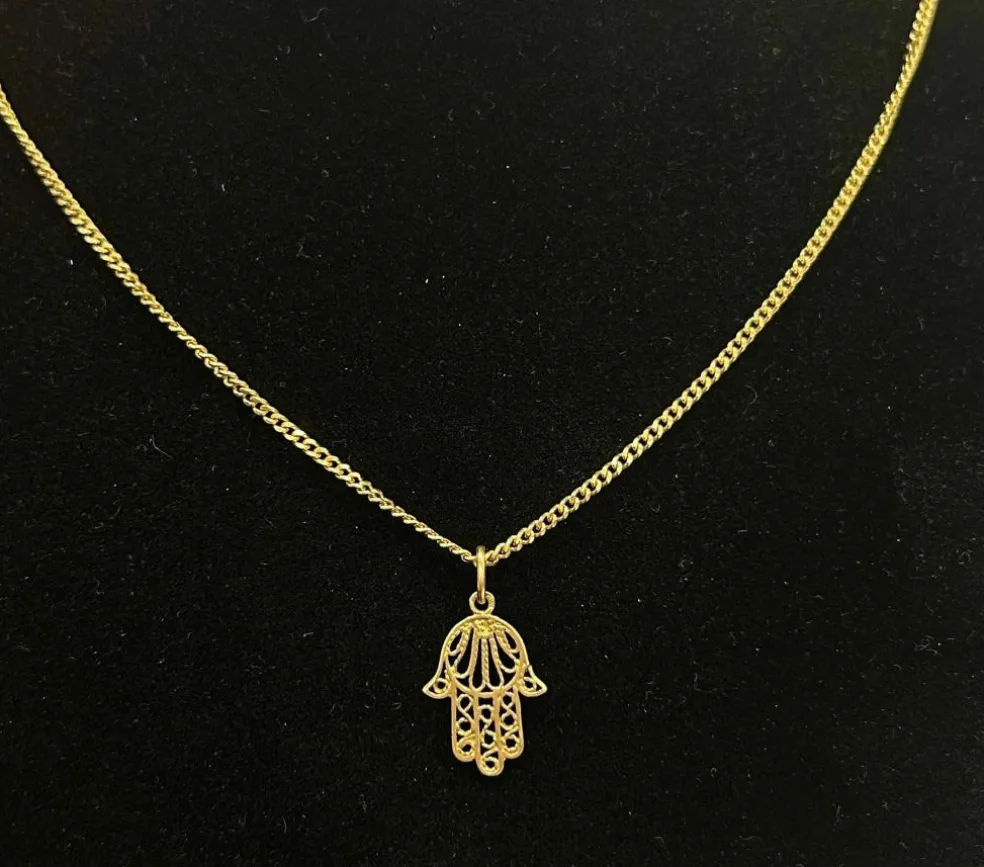 Pendentif khomsa or jaune