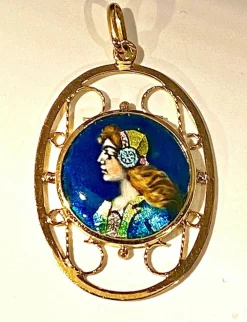 Pendentif émail de Limoges
