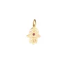 Pendentif main de Fatma or jaune Rubis