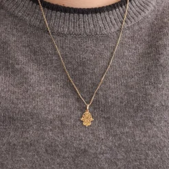 Pendentif main de Fatma or jaune