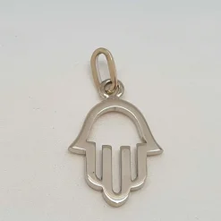 Pendentif Main en Or blanc