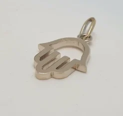 Pendentif Main en Or blanc