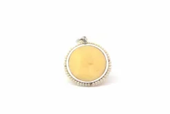Pendentif médaille ancienne perles et diamant