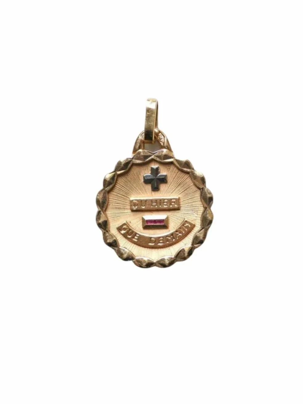 Pendentif médaille d'amour Augis en or jaune