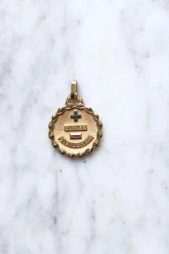 Pendentif médaille d'amour Augis en or jaune