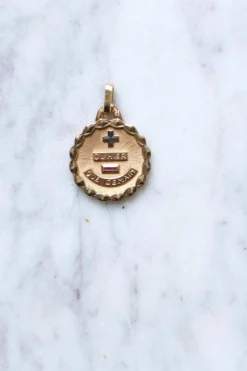 Pendentif médaille d'amour Augis en or jaune