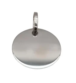 Pendentif médaille en Or blanc
