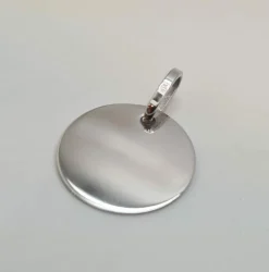 Pendentif médaille en Or blanc