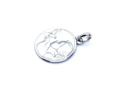 Pendentif Médaille Or blanc