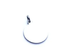 Pendentif Médaille Or blanc