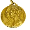 Pendentif Médaille or jaune de René Cliquet Grands-Ducs et Grandes-Duchesses de Luxembourg