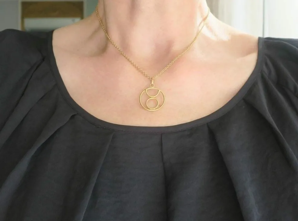 Pendentif médaille zodiaque Taureau