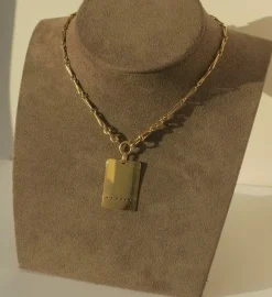 Pendentif médaillon à graver or