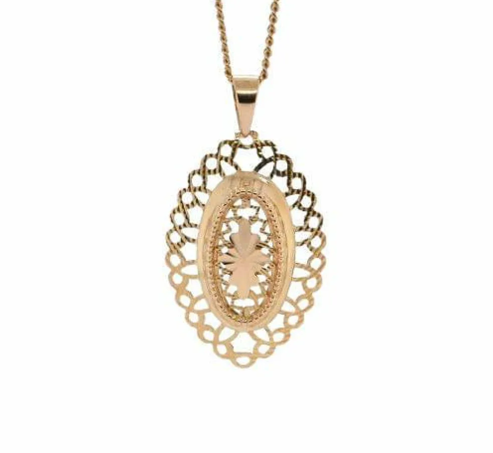 Pendentif Médaillon Antique en Or 18 Carats