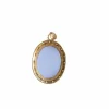 Pendentif médaillon or et agate