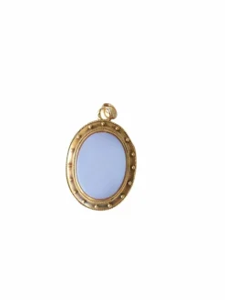 Pendentif médaillon or et agate