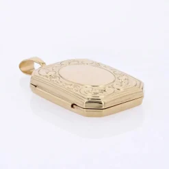 Pendentif médaillon or jaune rectangulaire