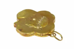 Pendentif médaillon porte-bonheur en or vintage