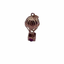 Pendentif Montgolfière or jaune rubis