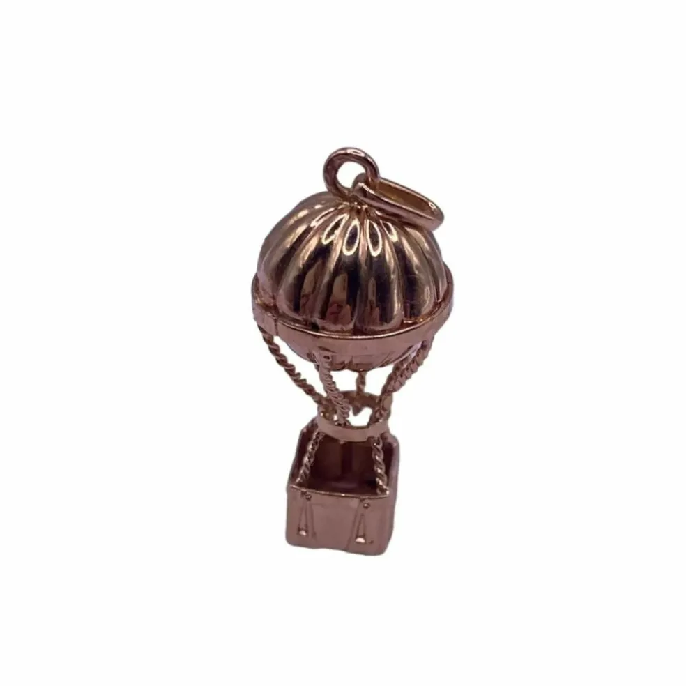 Pendentif Montgolfière or jaune rubis