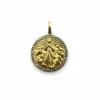 Pendentif Mère de Dieu en or jaune 18 carats et platine de style édouardien