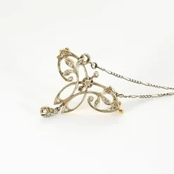 PENDENTIF NEGLIGE BELLE EPOQUE DIAMANTS