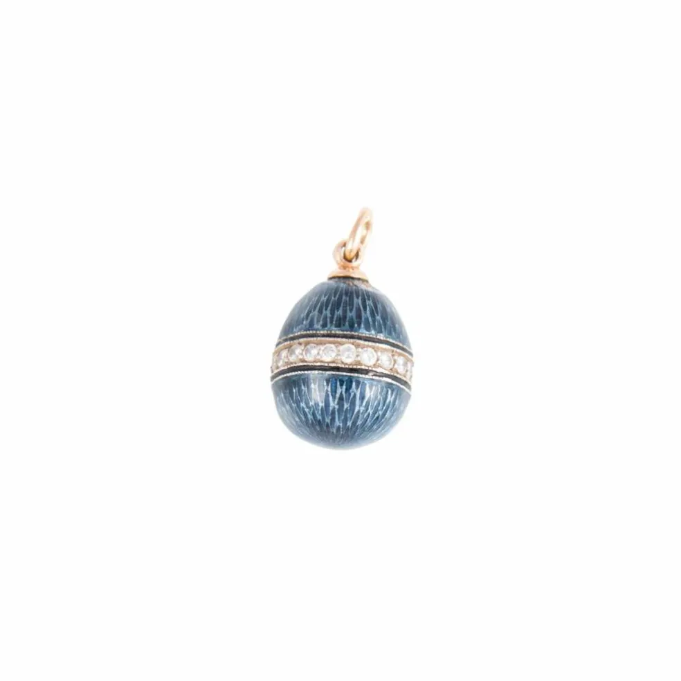 Pendentif Oeuf émaillé Diamants