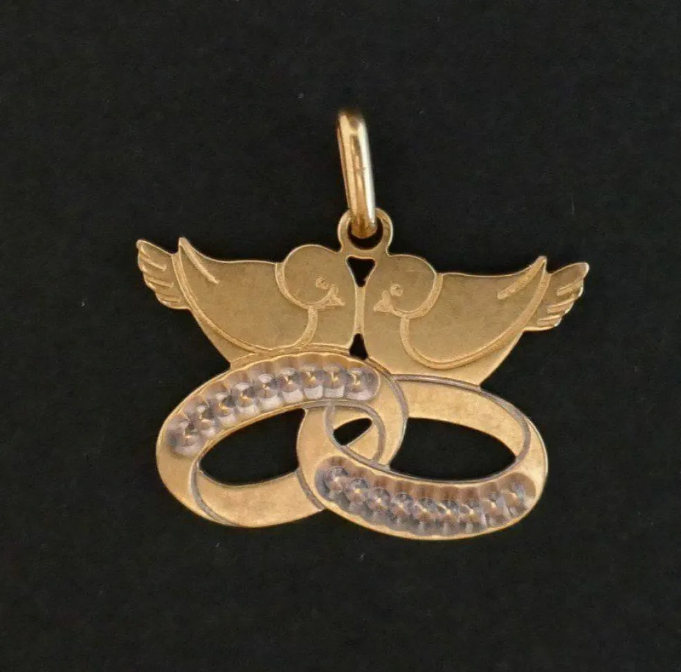 Pendentif Oiseaux 2 ors