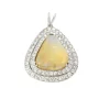 Pendentif opale arlequin et diamants