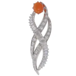 Pendentif opale et diamants