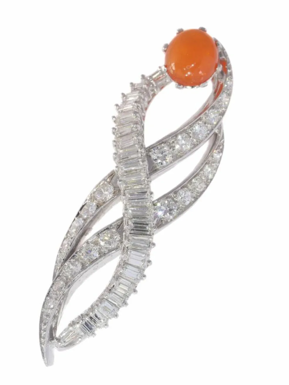 Pendentif opale et diamants