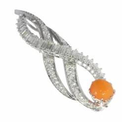 Pendentif opale et diamants