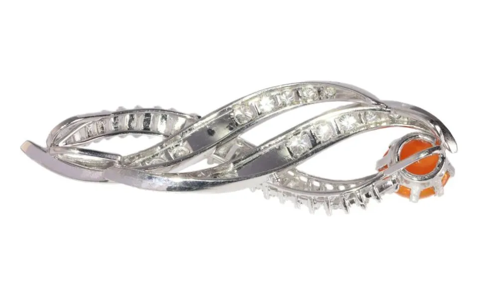 Pendentif opale et diamants