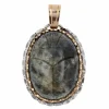 Pendentif or argent scarabée labradorite